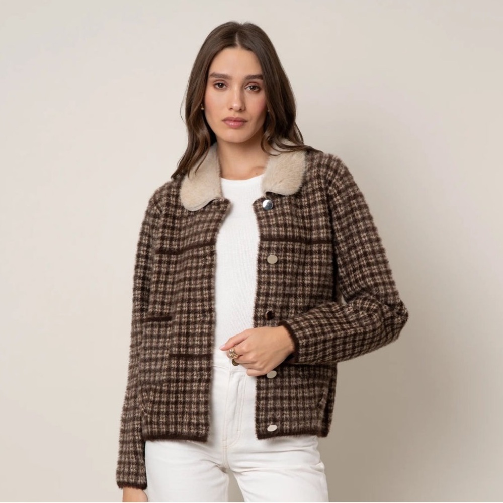 Cyrus The Checked Faux Collar Jacket‎